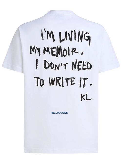 T-shirt bianca in cotone Karl Lagerfeld jeans | A4M17027100
